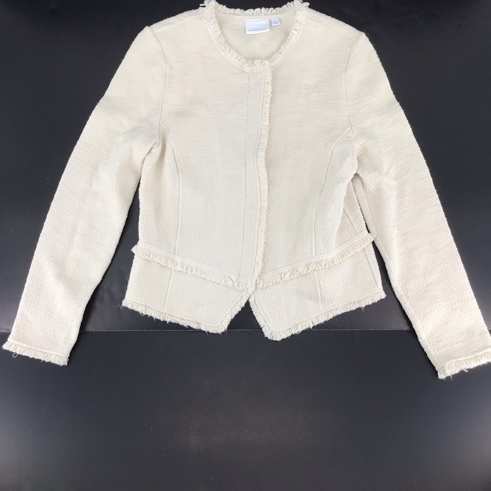 Ett Twa Anthropologie Off White Knit Blazer S